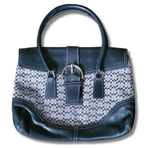 Coach black grey soho bag